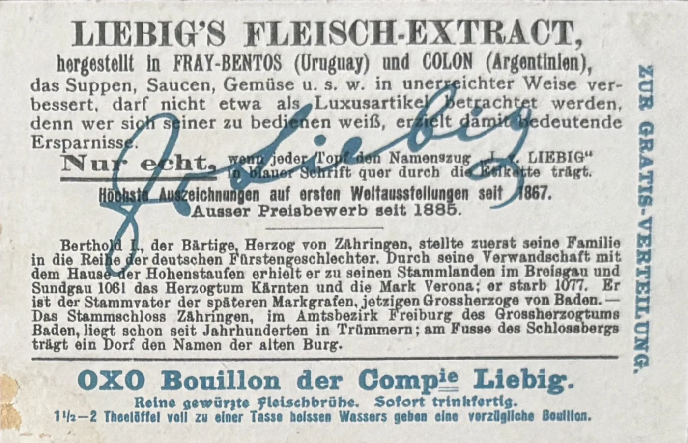 Baden – Zähringen: Berthold der Bärtige (1060) – Rückseite