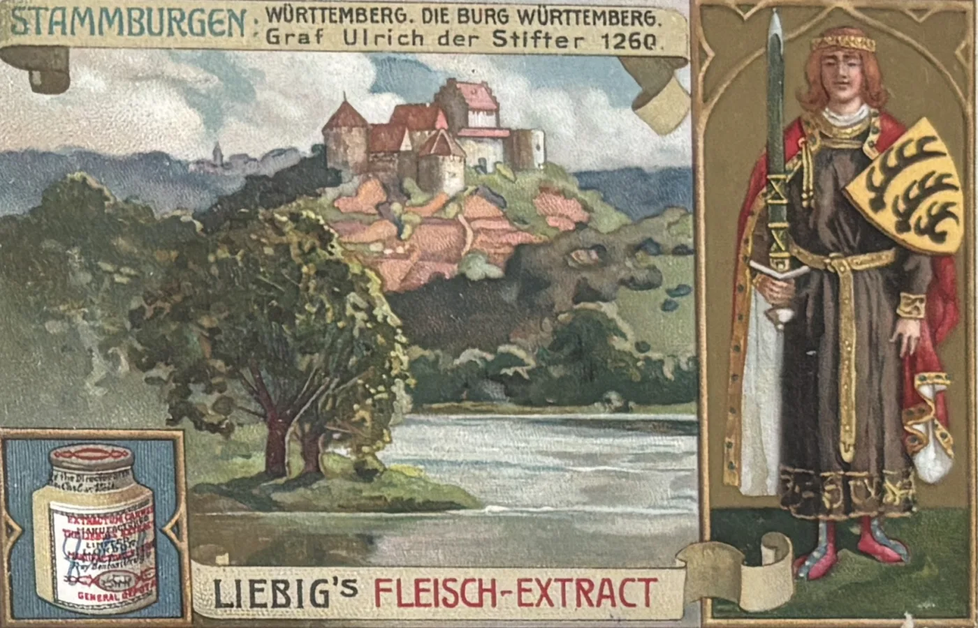 Württemberg – Die Burg Württemberg: Graf Ulrich der Stifter (1260) – Vorderseite